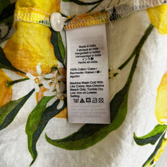 J.Crew Cinched Shirt-Dress in Limoncello 100% Organic Cotton Voile — XL - Picture 13 of 14
